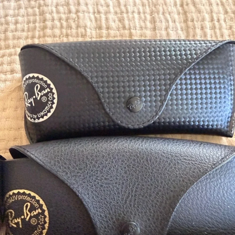 Ray-Ban Sunglasses Case Lot of 13 Black Folding Snap Luxottica Replacement Cases
